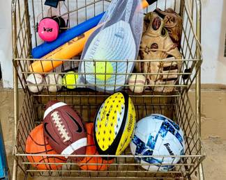 Sports Equipment and Rack