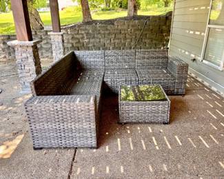 Rattan Sectional Patio Set ( Located in building #2 on the property)