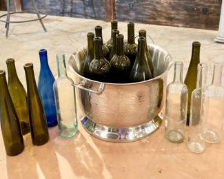 Empty Wine Bottles and Ice Bucket ( Located in building #2 on the property)