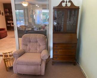 Hutch, Reclining Rocking Chair, Magazine Holder