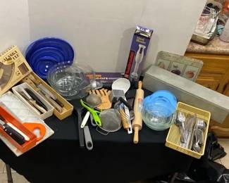 Nesting Bowls, Kitchen Knives, And Various Kitchen Tools Of All Kinds