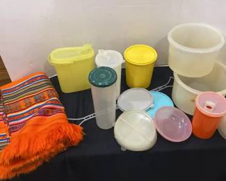  03 Colorful Tupperware And A Unique Tablecloth