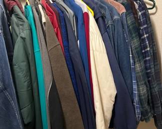 Large Lot Of Jackets And Coats