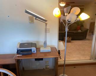 Fax copy Machine, Vintage Fluorescent Lamp, Modern Lamp