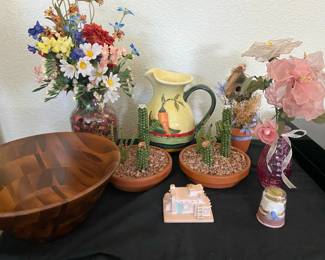 Fake Plants In Vases. Pitcher. Fake Cactus Decor . 