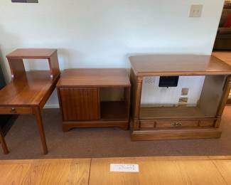 Small End Table, Small End Table, Tv Cabinet Missing Tv