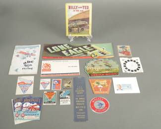 Aeronautical Paper Items & Felt Patch. Air show related. 1937 Cleveland Air Races