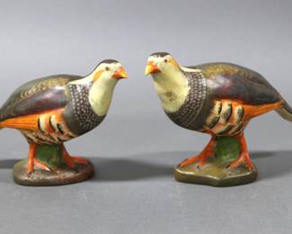 Hand Painted Italian Figurines - Pheasants