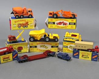 Many Matchbox Construction and Car toys