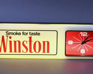 Vintage Lighted Winston Wall Clock