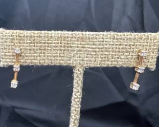 14K Gold Diamond Earrings