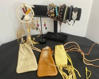Leather Pouches with Dreamcatcher and Bracelet Collection