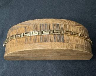 14K Gold Greek Key Bracelet