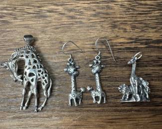 925 Sterling Silver Giraffe Jewelry