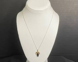 Silver Italian Chain with 12k Gold Pendant