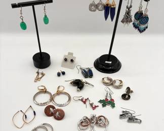 Eclectic Earring Collection Jadeite Seahawks Holiday And More