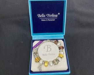 Bella Perlina Beaded Charm Bracelet New In Box