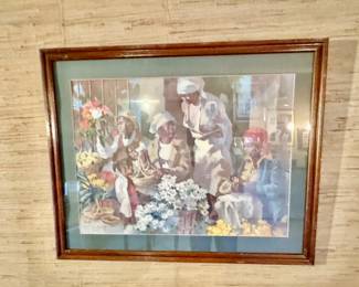 ART, BASKET ART CHARLESTON, SIGNED