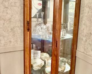 CORNER CURIO CABINET LIGHTED