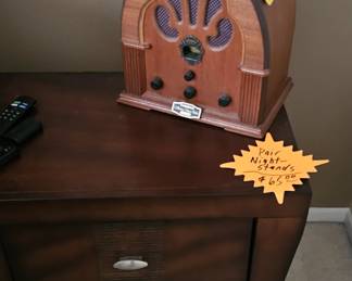 Pair nightstands $65
