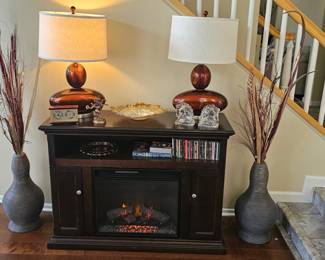 Electric fireplace $125 CDs $1 each