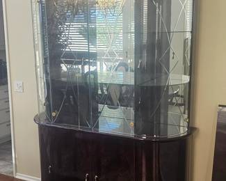 China Cabinet.  Lights up!