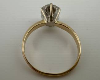 1.5 carat solitaire diamond ring 18k gold band