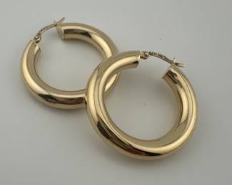 2nd pair of 14k gold hoop earrings
