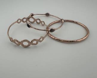 Ippolita Sterling 18k Rose gold bangles