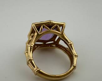 14k gold Amythest ring 