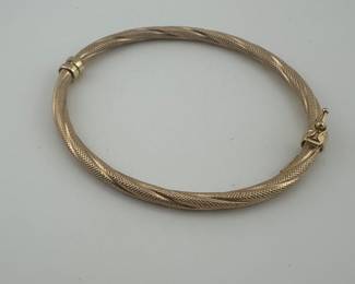 14K Twisted Bangle one of Two slightly different