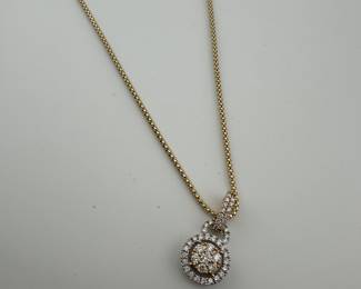14k chain and Pendant Diamond necklace