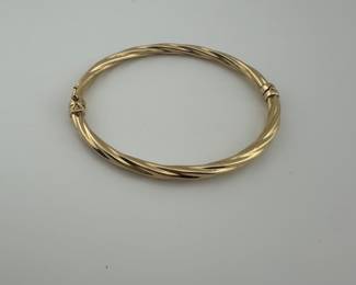 14K Gold Twisted bangle