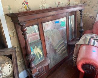 Buffet mirror or could be an awesome bar back for your home bar! 