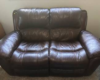 Leather loveseat