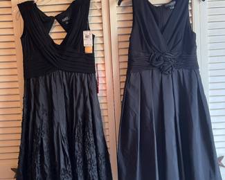 Lots of dresses, clothes,  coats, books