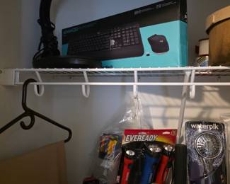 Waterpik shower head NIB, Flashlights, Task lamp