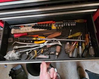 Tool Chest with Tools, screwdrivers
