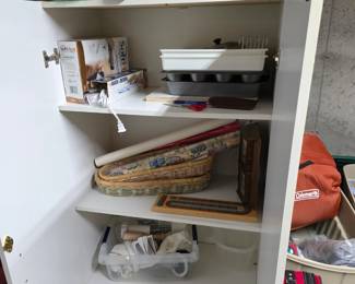 Bubble wrap, baskets, electric knife, muffin tins