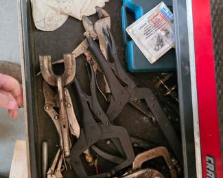 Tool Chest with Tools, Vise Grips