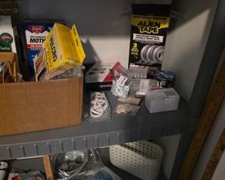 Assorted pest control options, Alien tape, Hose