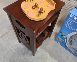 Side table, Vintage tabletop Bagatelle game