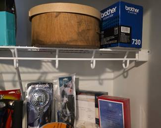 Furniture slides for moving, Christmas Cards, Waterpik shower head NIB, Flashlights