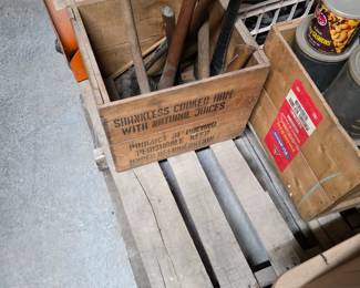 Axes, Sledgehammer, Wood Box