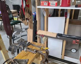 Saw Horse, Screws, Nails, Tree Gaffs