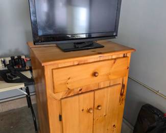Small wooden cabinet with draw, Tv