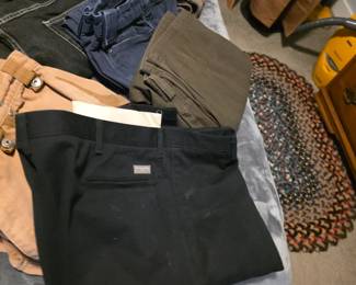 Mens jeans, mens dress casual pants, braided rug