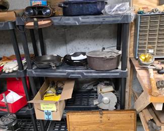 Cast Iron Pans, Binoculars, Enamel Roasting Pan, Cast Iron Pot, Bench Grinder