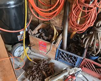 Chains, Circular Saw, Extension Cords, Rigging Gear