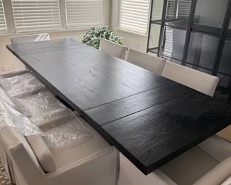Restoration Hardware Black Oak Dining Table